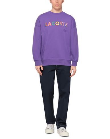 Lacoste L!ve Man Sweatshirt Purple Size S Cotton, Elastane