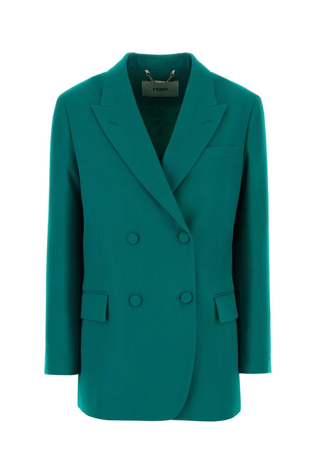 Grain De Poudre Blazer — Green