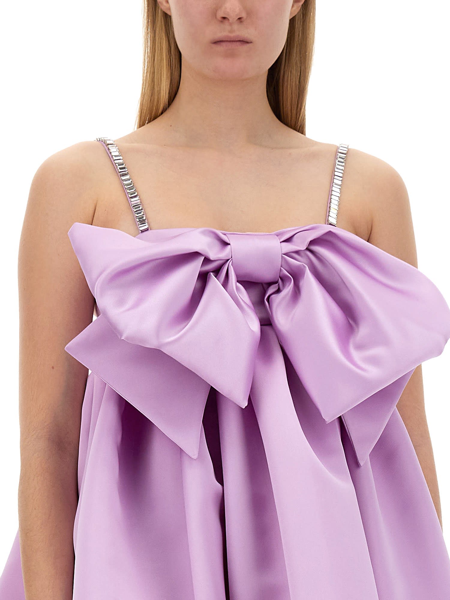 Giant Bow sleeveless dress - Pink