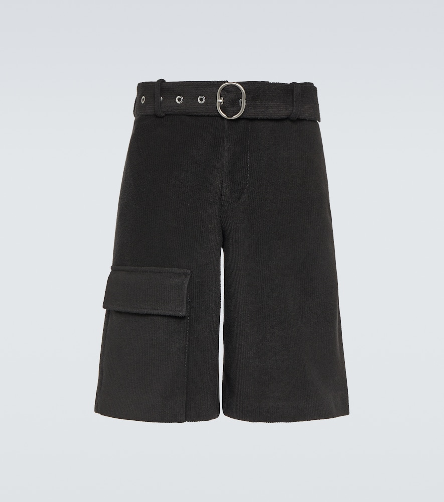 Crochet low-rise cotton-blend shorts