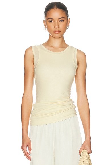 AGOLDE Finch Tank Top in Lemon Drop - Yellow. XS also in S, M