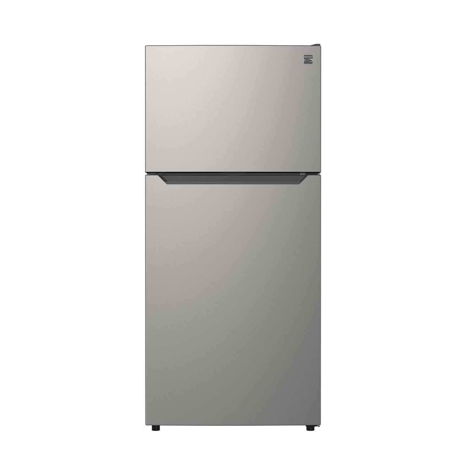 20.2 cu. ft. Top Mount Refrigerator w/ Pocket Handle-Fingerprint Resistant Metallic Steel:- Fingerprint