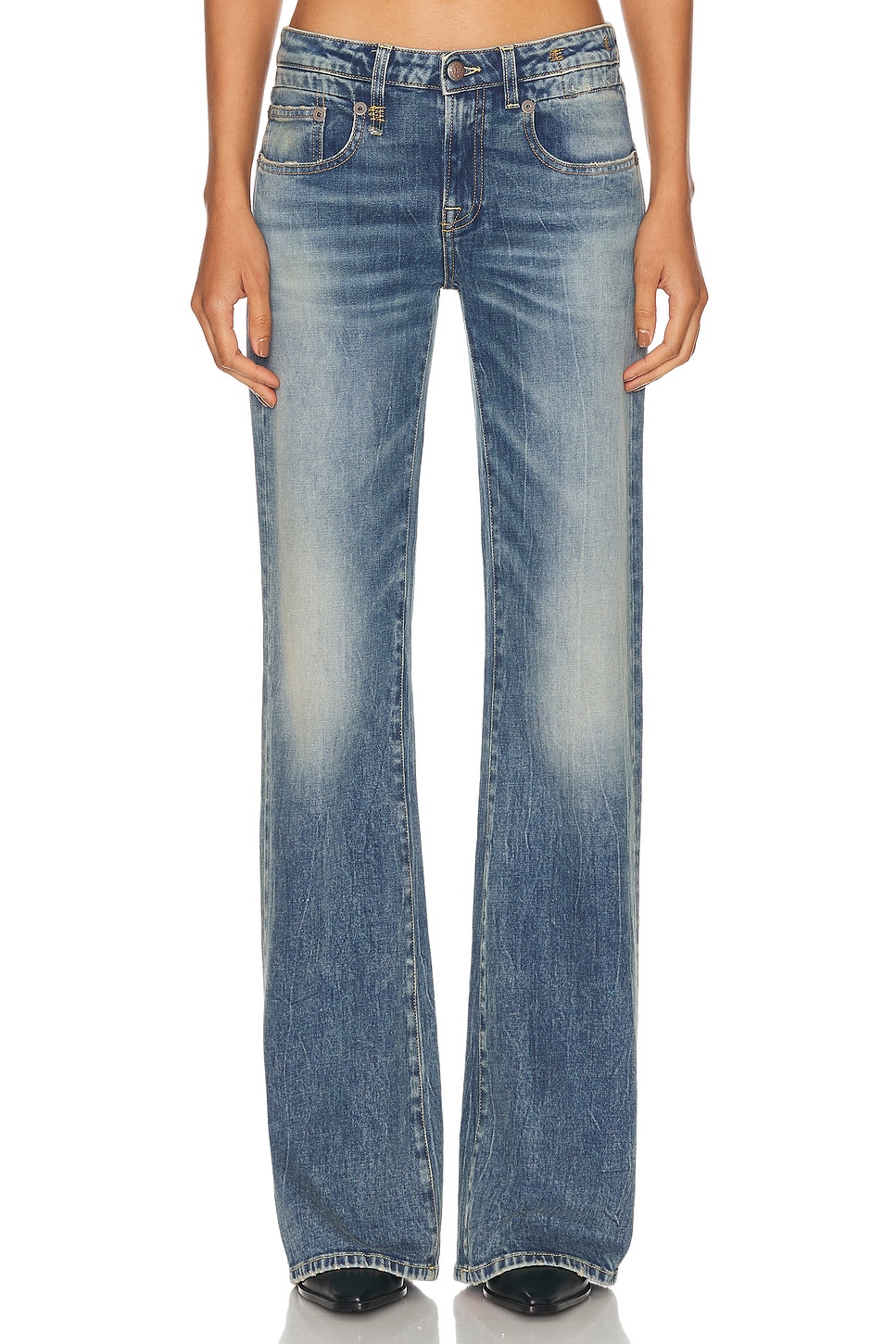 R13 Boy Flare Leg in Kelly Stretch - Denim-Medium. 30 also