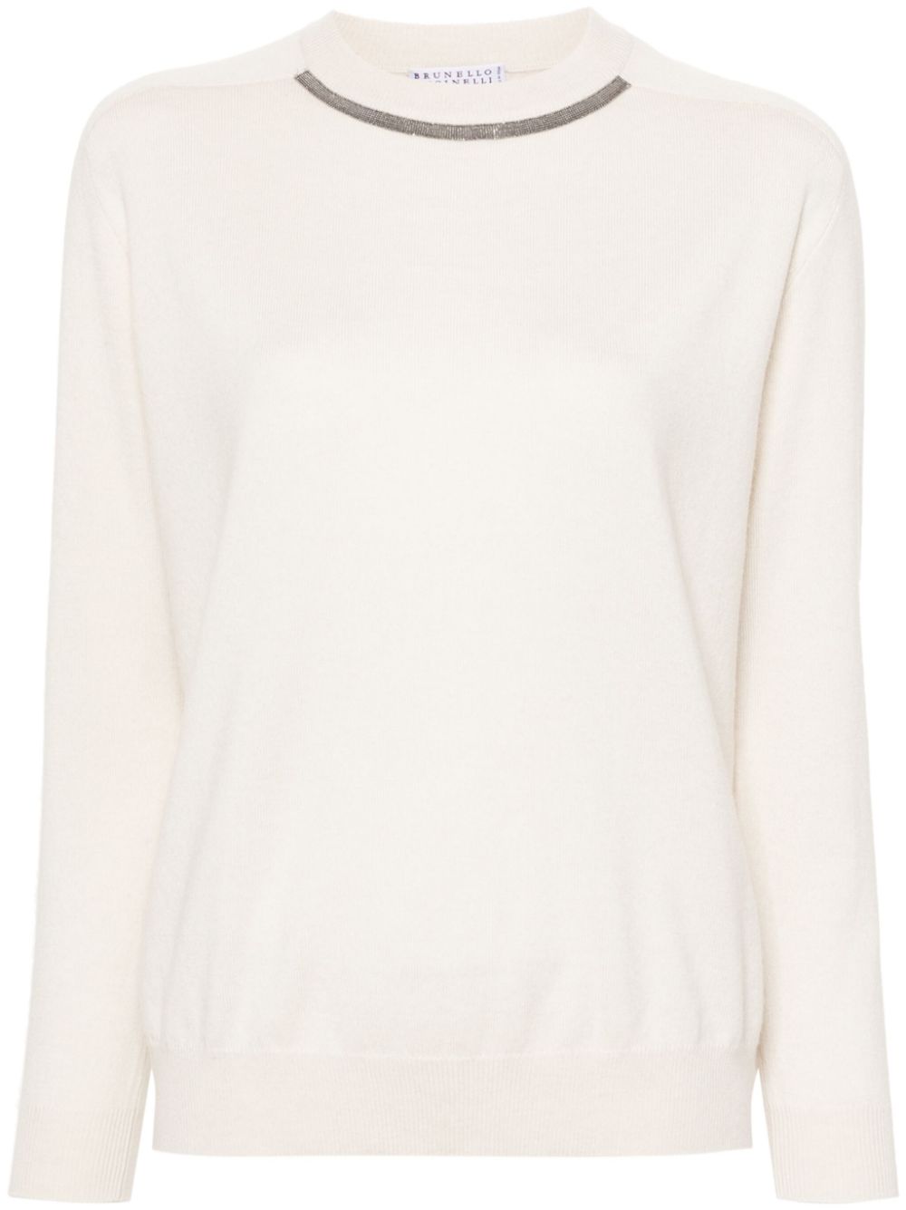 Monili-chain knitted top - Neutrals