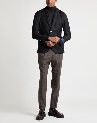 Man Blazer Charcoal Size 38 Virgin Wool, Elastane