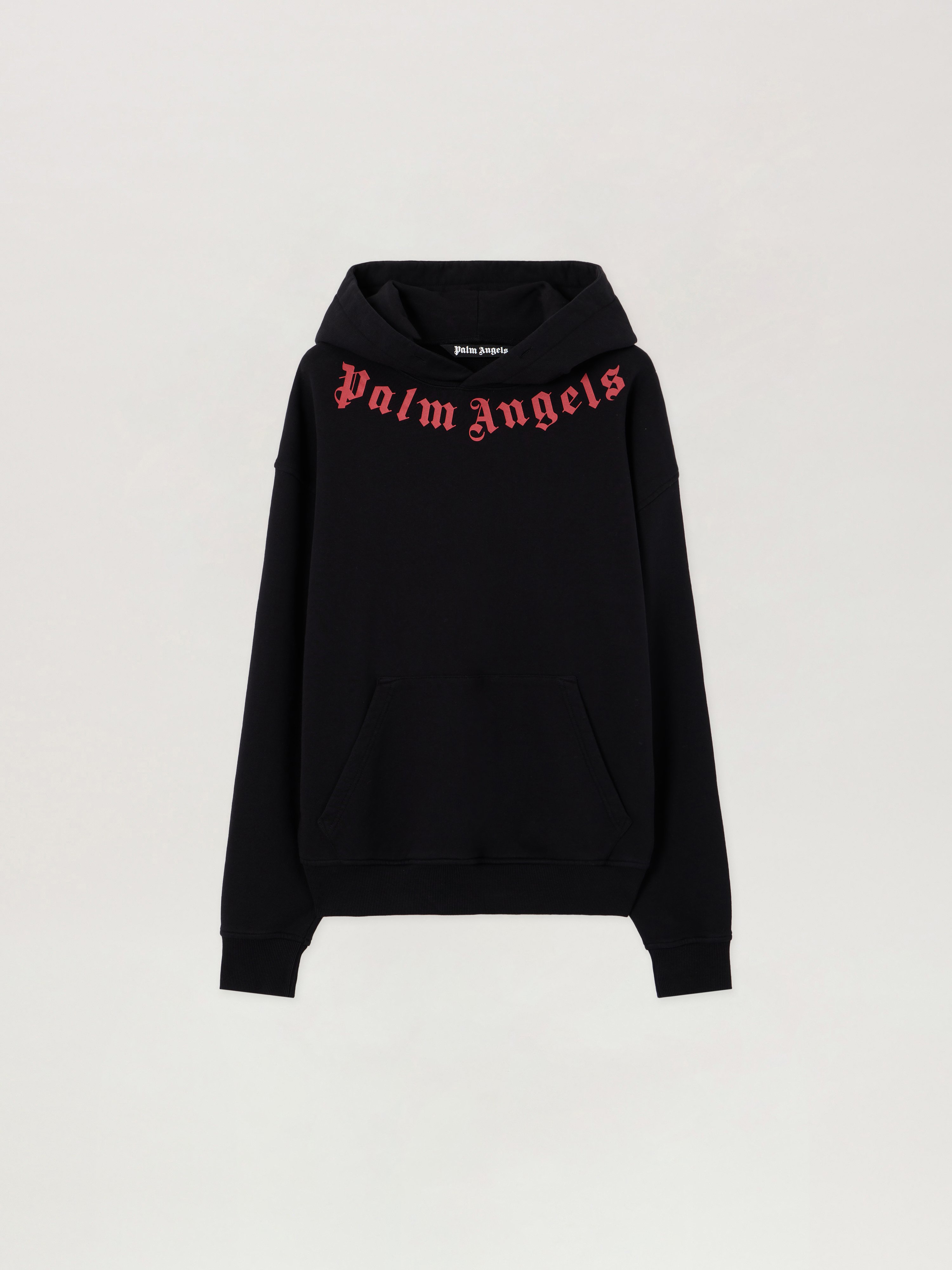 Neck Logo Hoodie Man  Black Red