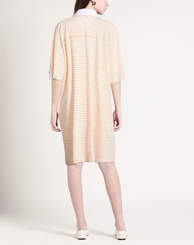 Woman Midi dress Orange Size XS Cotton, Linen, Polyester
