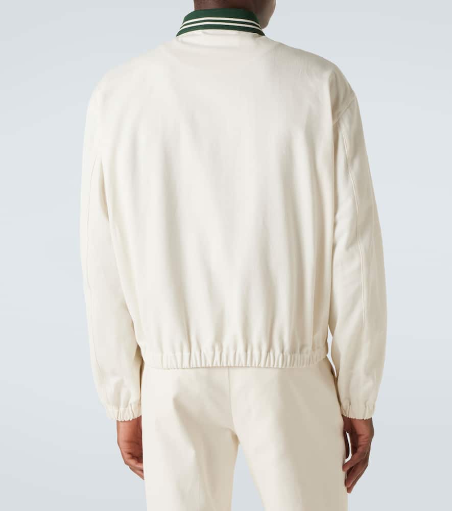 Cotton and cashmere bomber jacket