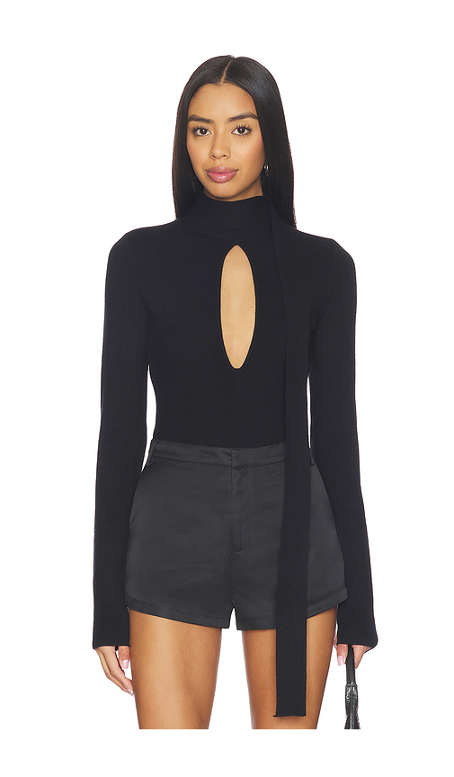 Superdown Gracen Scarf Sweater in Black. L also in M
