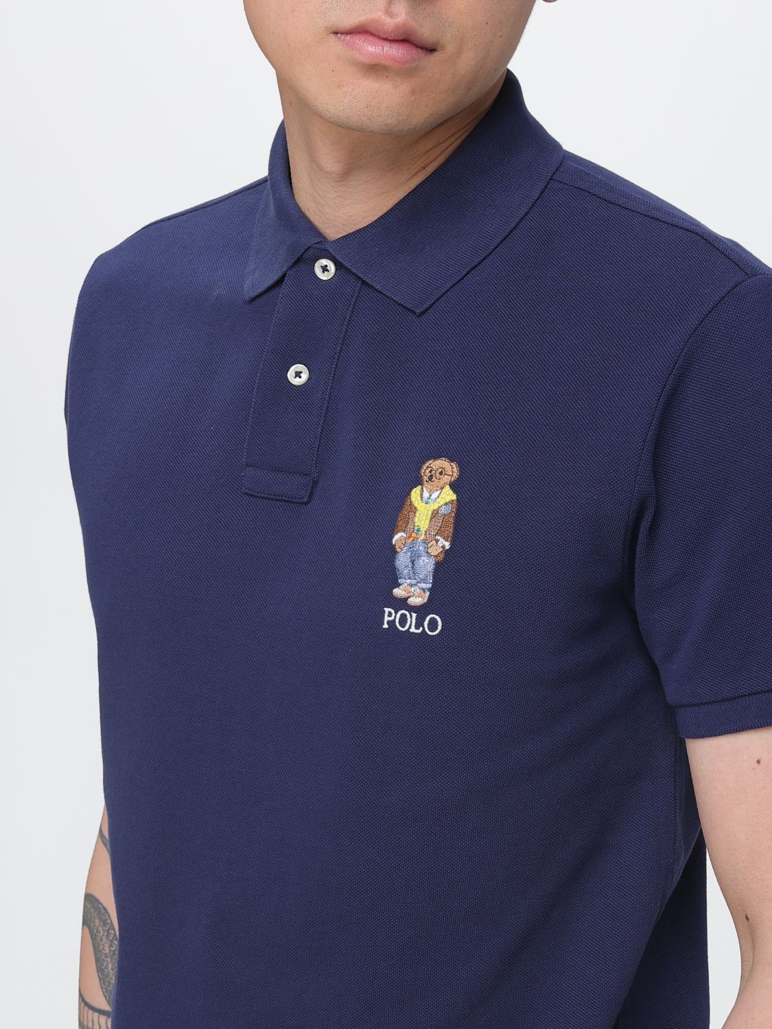 Polo Shirt Men color Navy