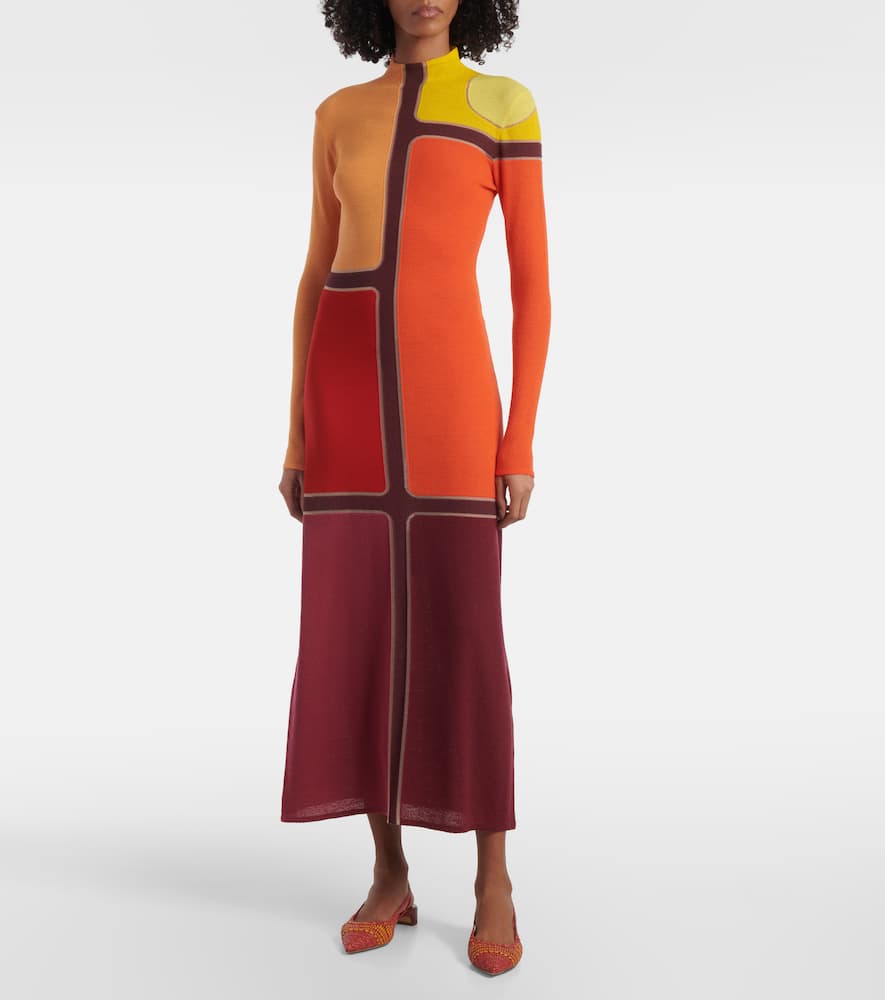 Apollonis wool and cashmere maxi dress