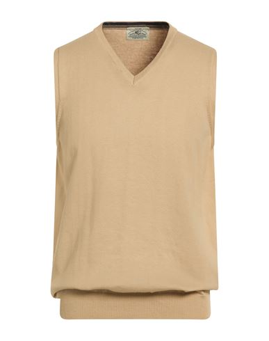 Man Sweater Beige Size 36 Cotton