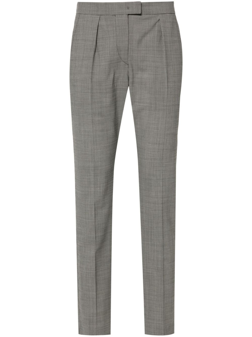 Houndstooth cigarette trousers - Black