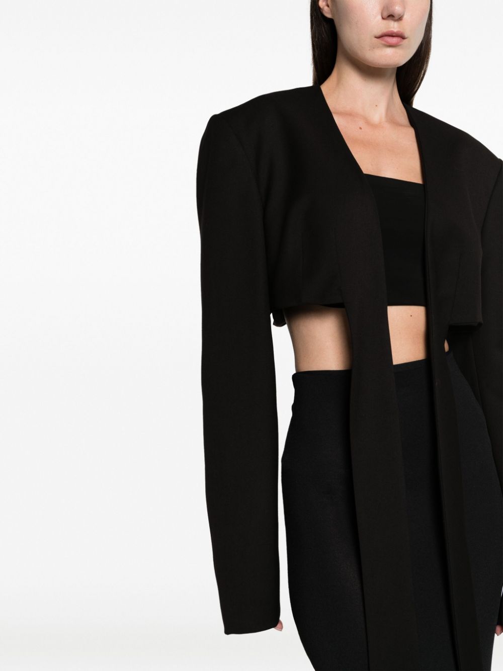 Andreadamo Flannel Crop Jacket