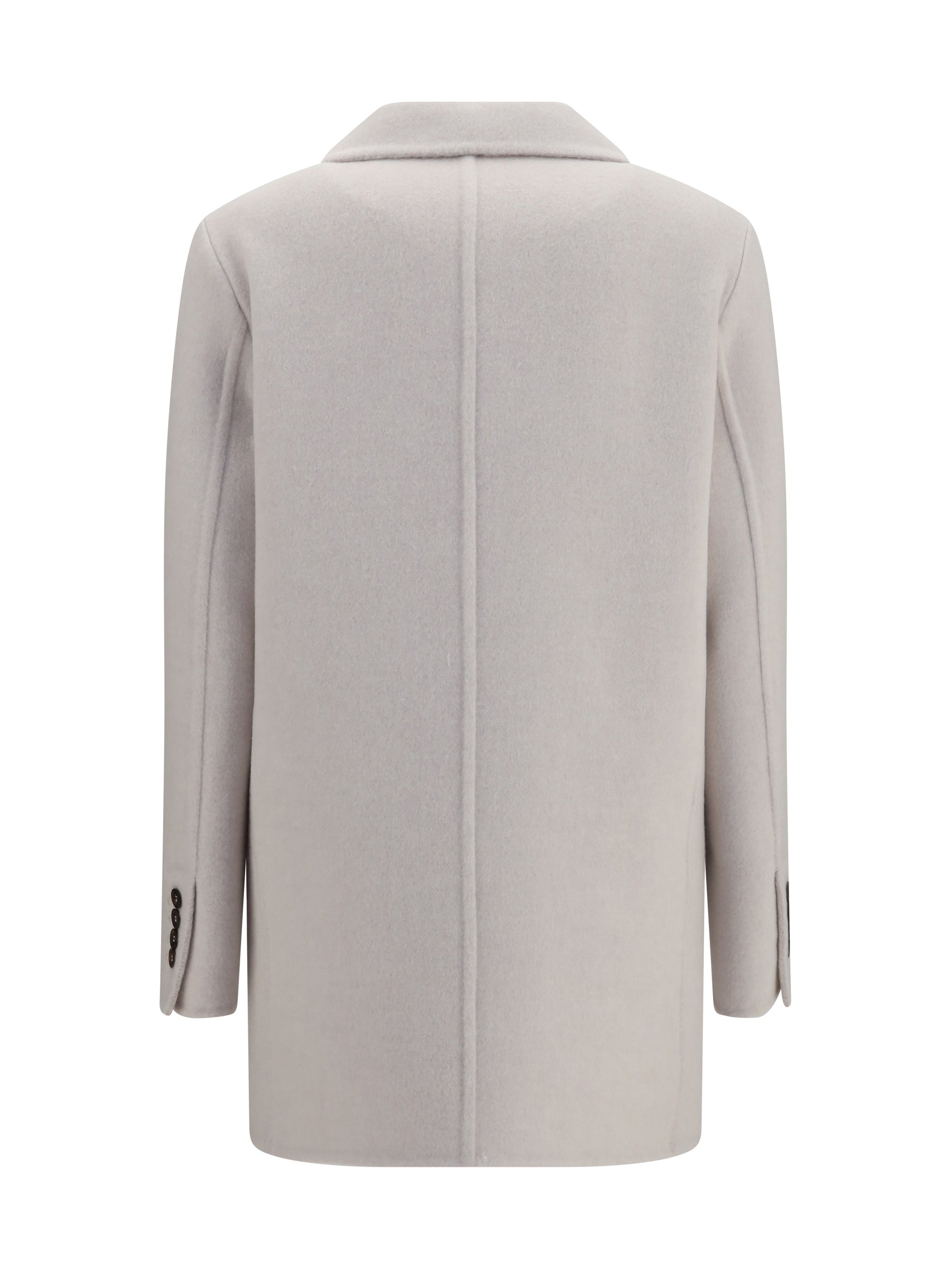 Wool & Cashmere Single-Breasted Jacket — Beige