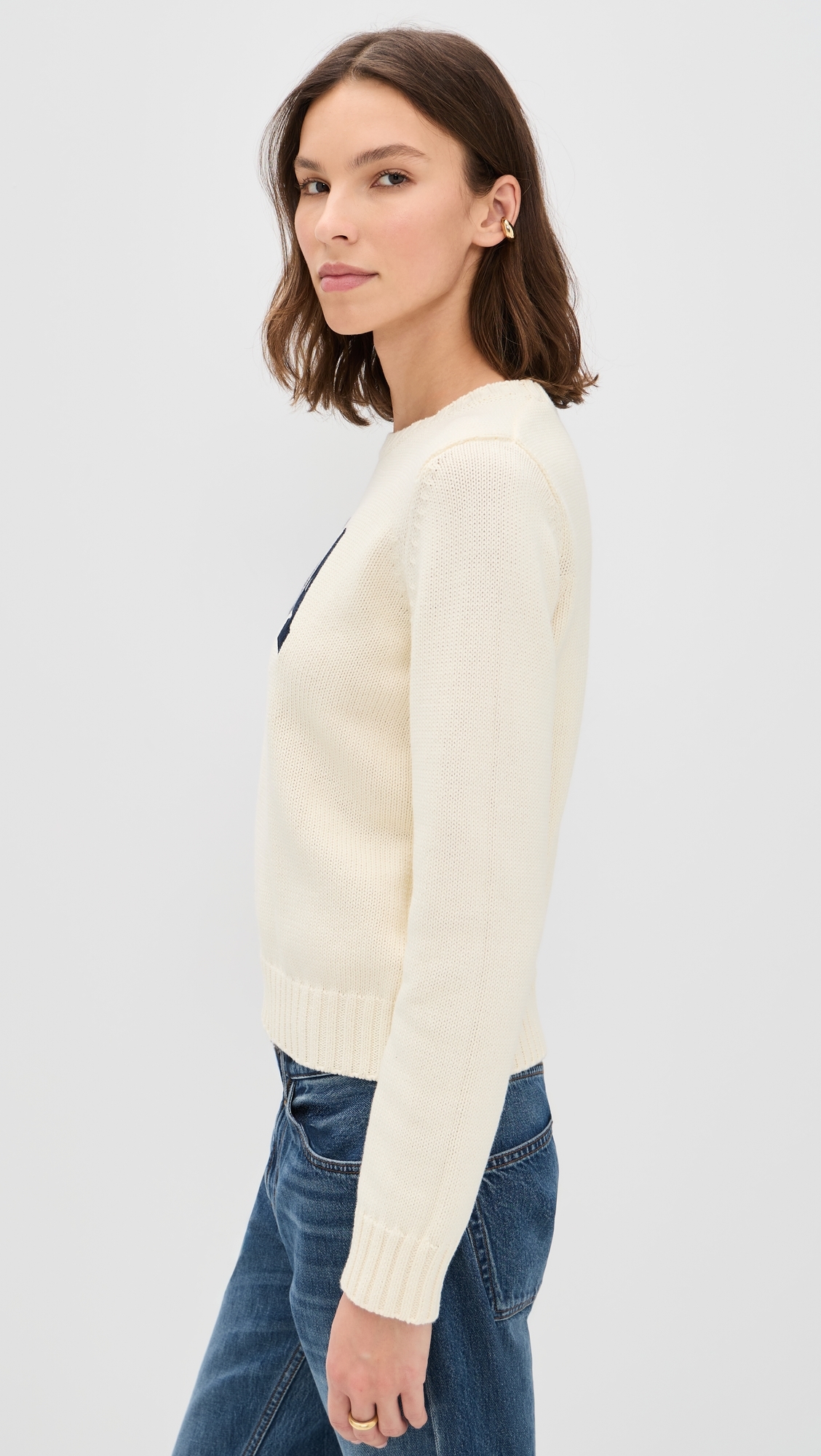 USA Knitted Sweater Ecru