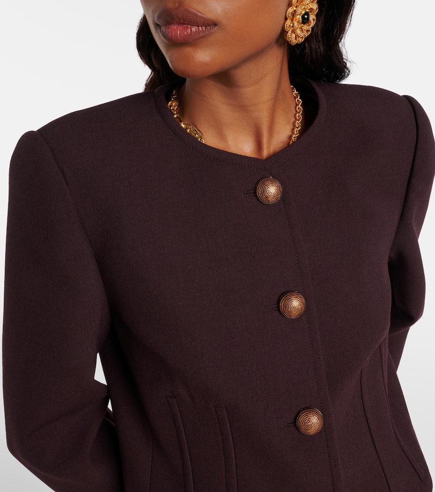 Chloé Cropped virgin wool crêpe jacket