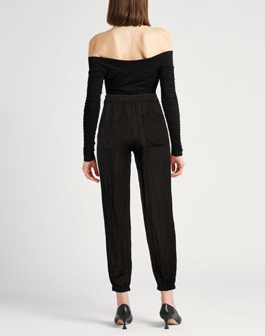 Woman Pants Black Size S Linen