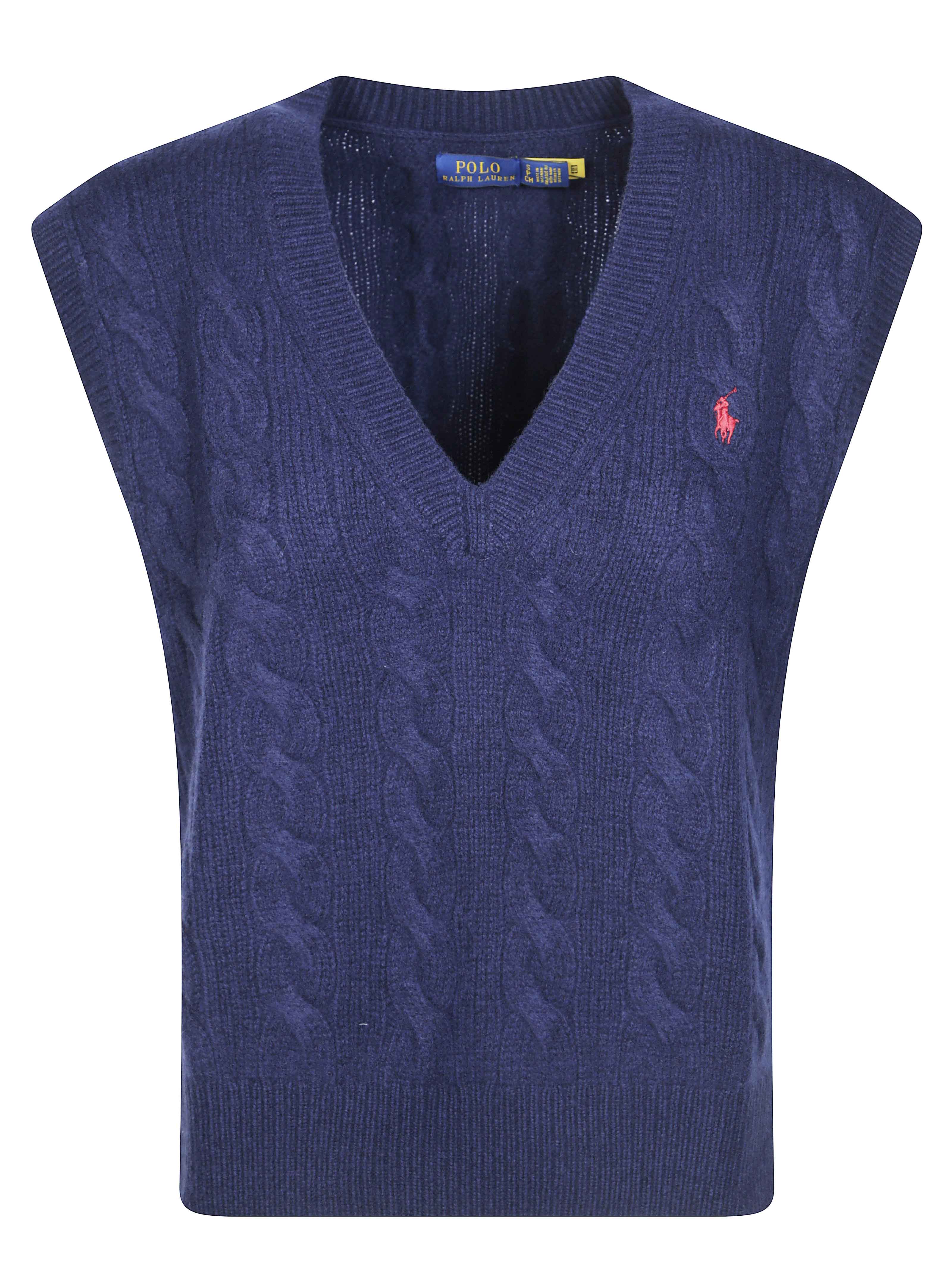 Women's Polo-Inspired Knit Vest Pullover