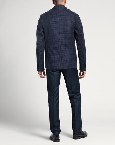 Man Blazer Navy Size 36 Virgin Wool, Silk, Linen