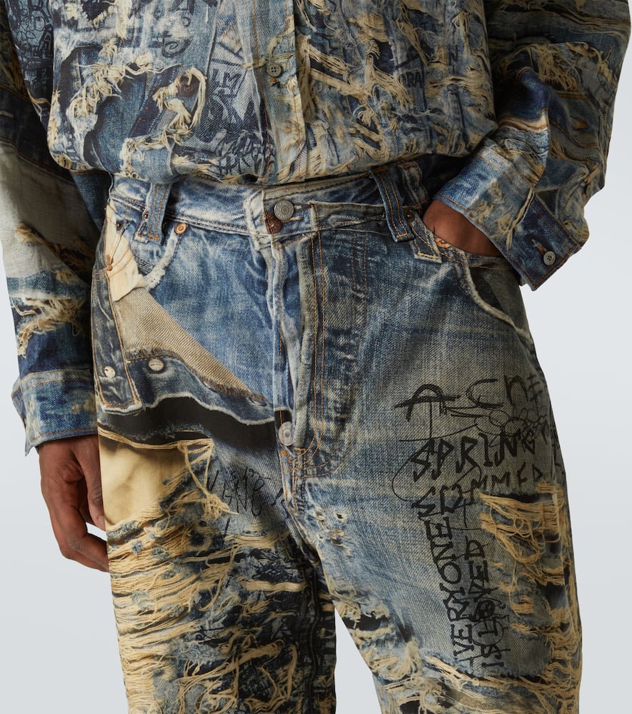 Acne Studios 2023 trompe l'ail wide-leg jeans