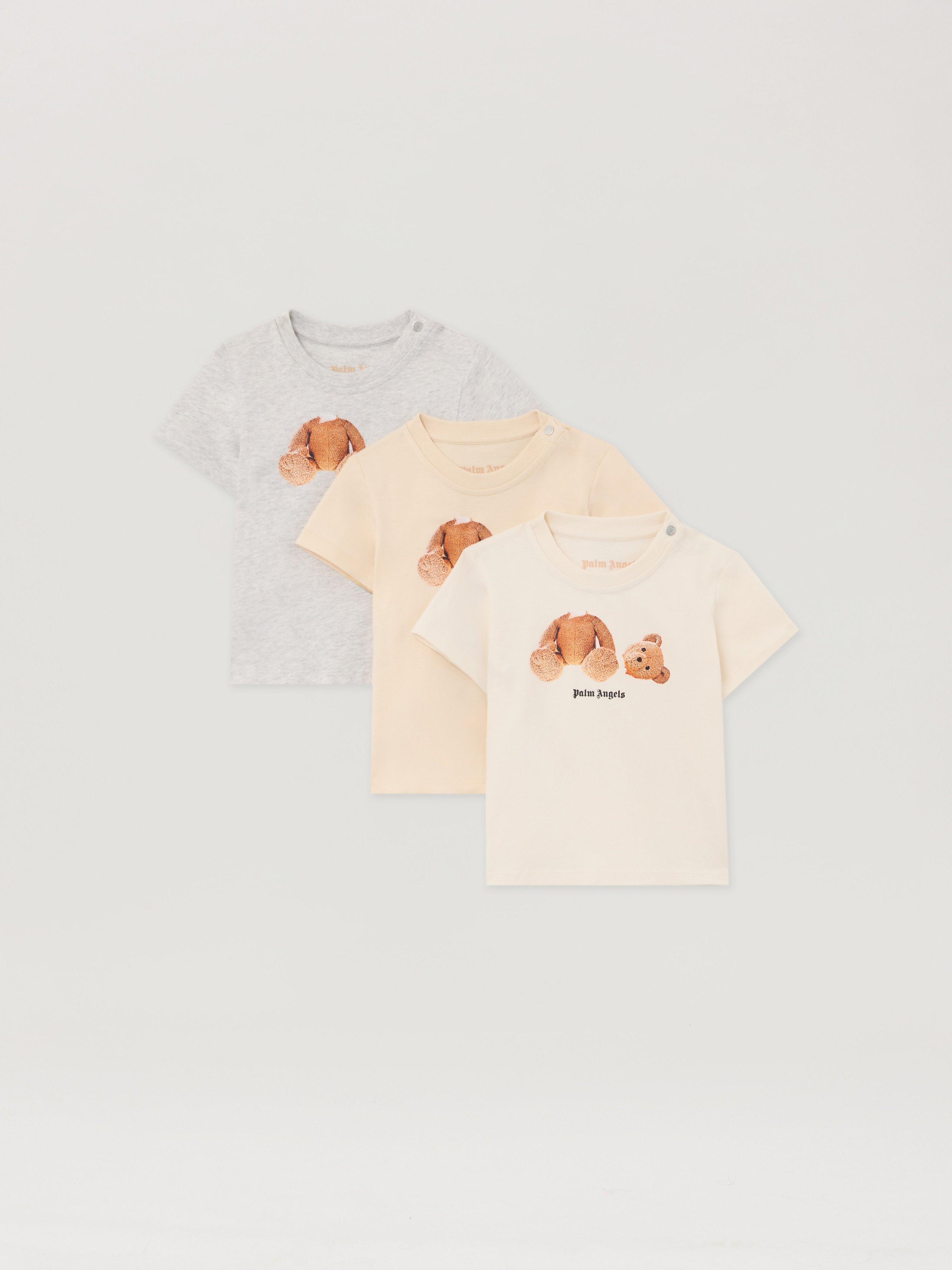 Bear Tripack T-shirt Kids  Sabbia - Off White