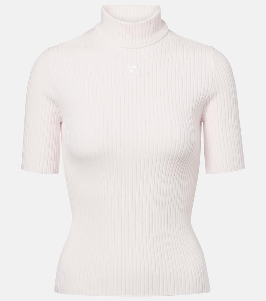 Courrèges Reedition ribbed-knit top