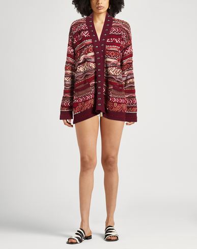 Woman Cardigan Red Size 2 Polyamide, Alpaca wool, Polyacrylic, Synthetic fibers, Wool