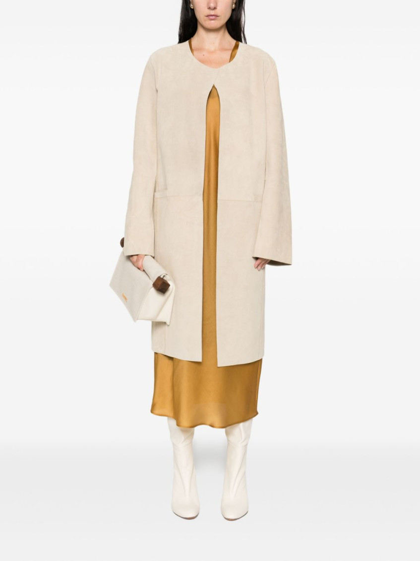 Suede Leather Coat