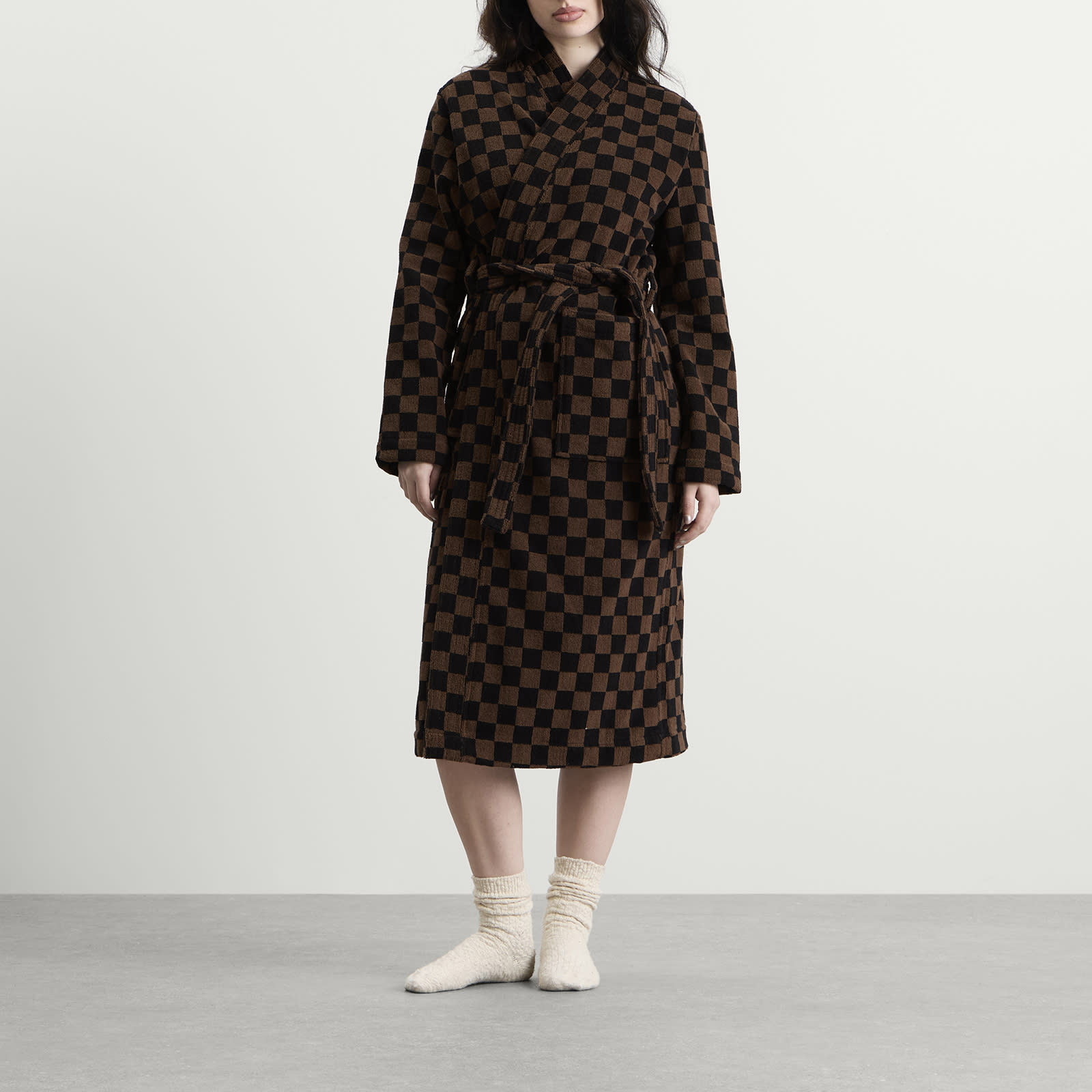 Sulis Bath Robe in Tabac/Noir