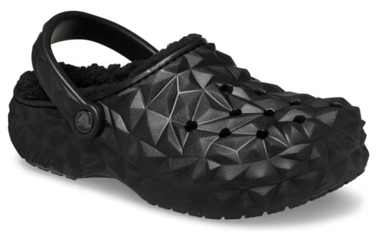 Classic Clog Lined Geometric Shoes 'Black'