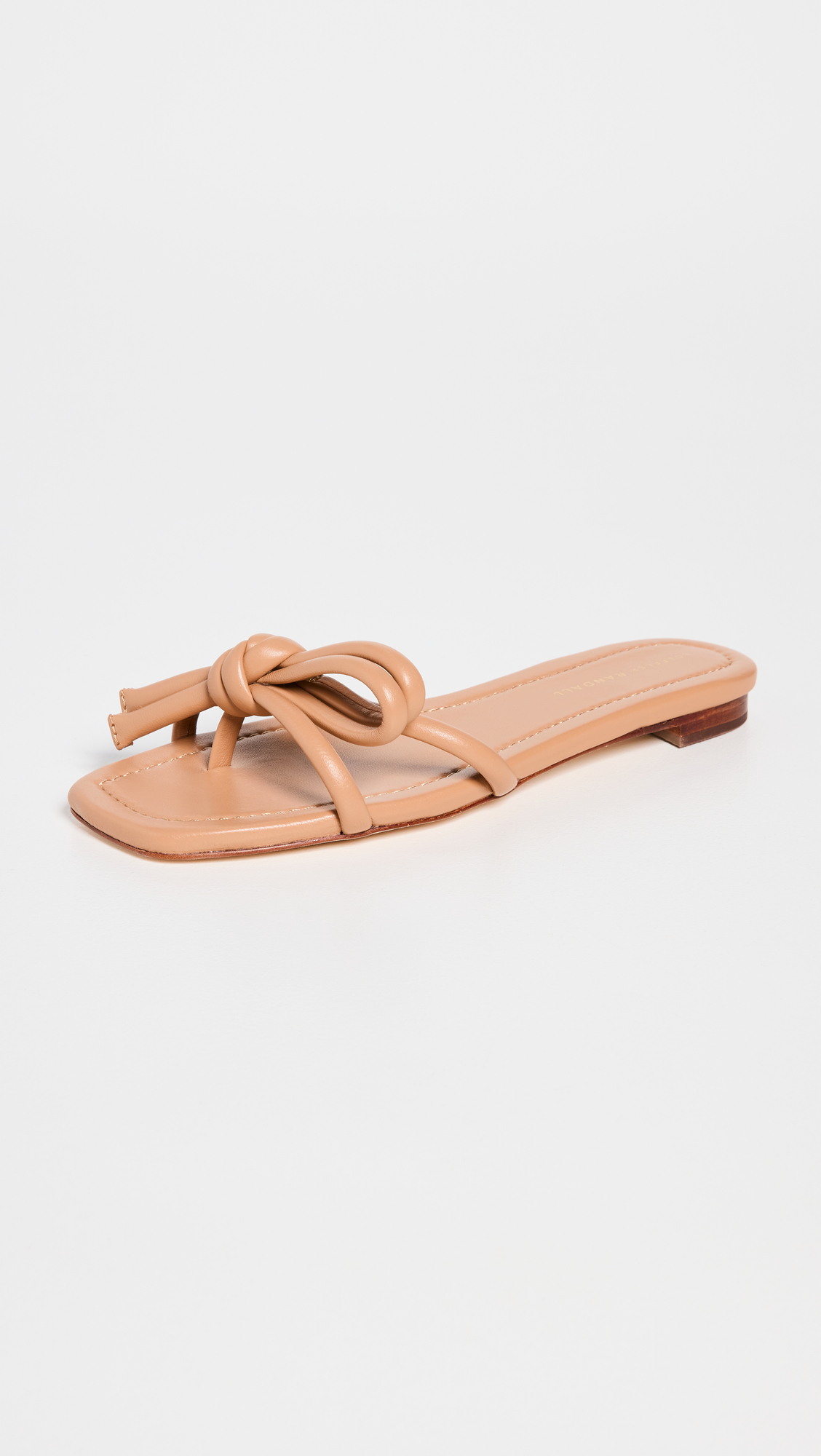 Hadley Leather Bow Flat Sandals