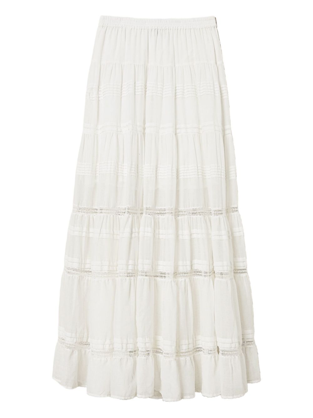 TWINSET tiered maxi skirt - White