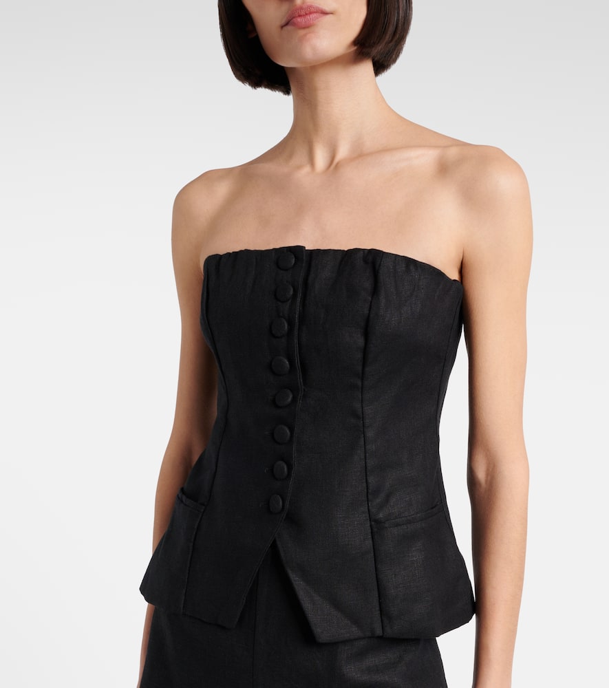 Faithfull Strapless linen top