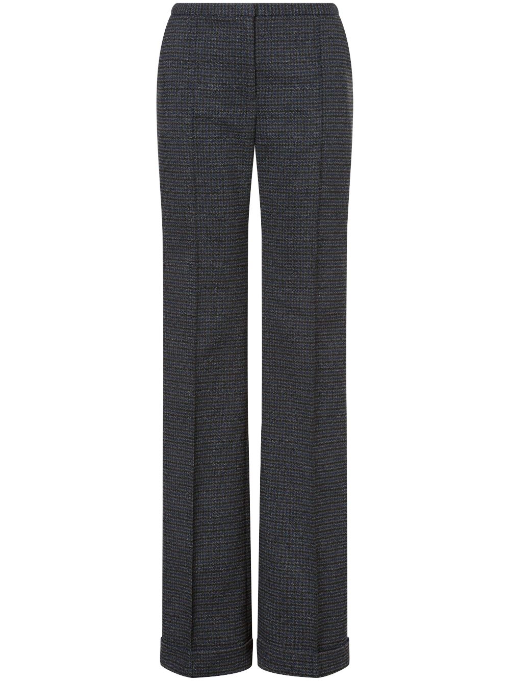 Houndstooth-pattern trousers - Green