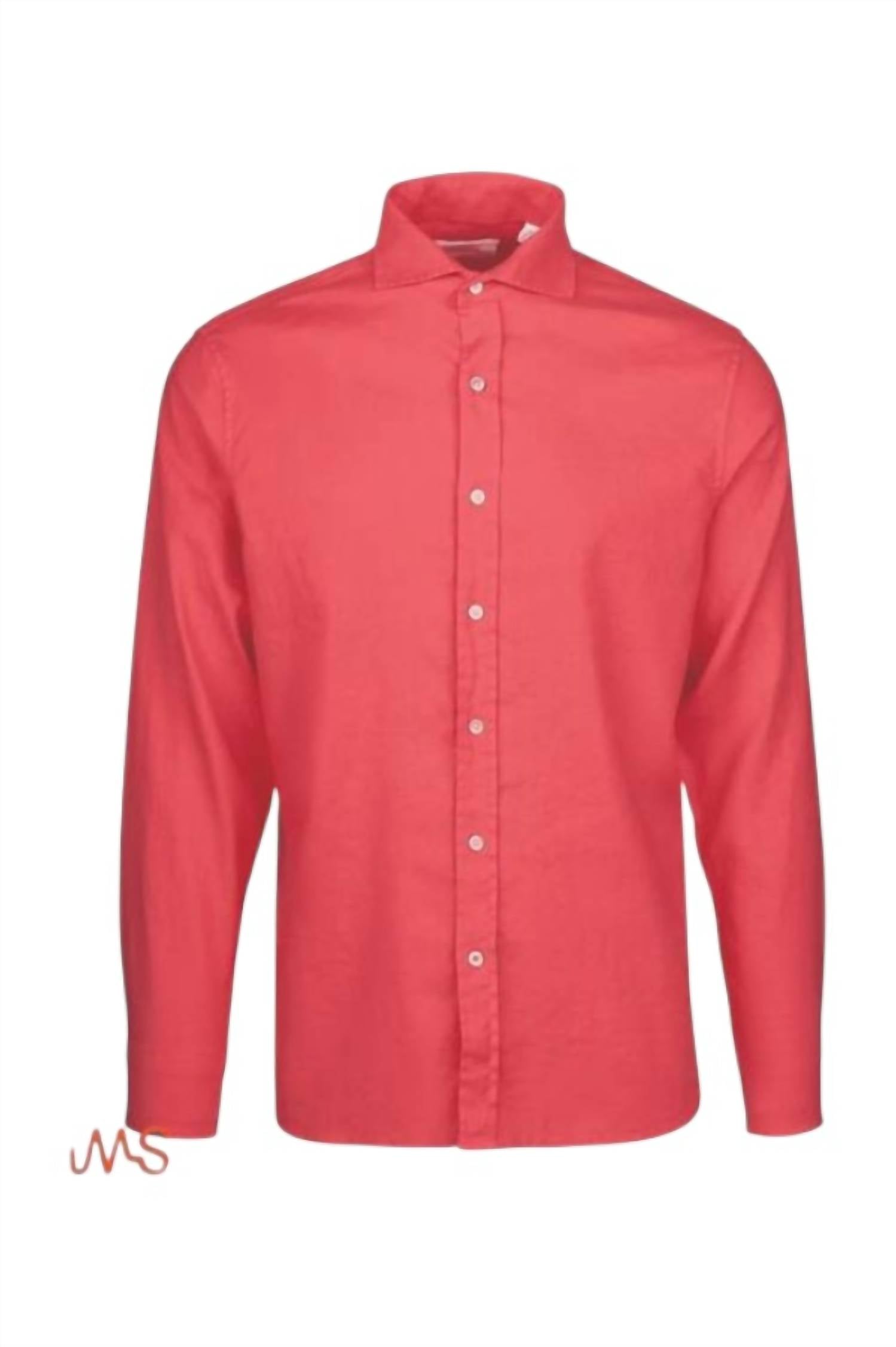 Men's Santorini Linen Sport Shirt In Calypso