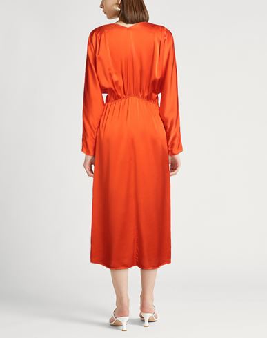 Forte_forte Woman Midi dress Orange Size 1 Silk