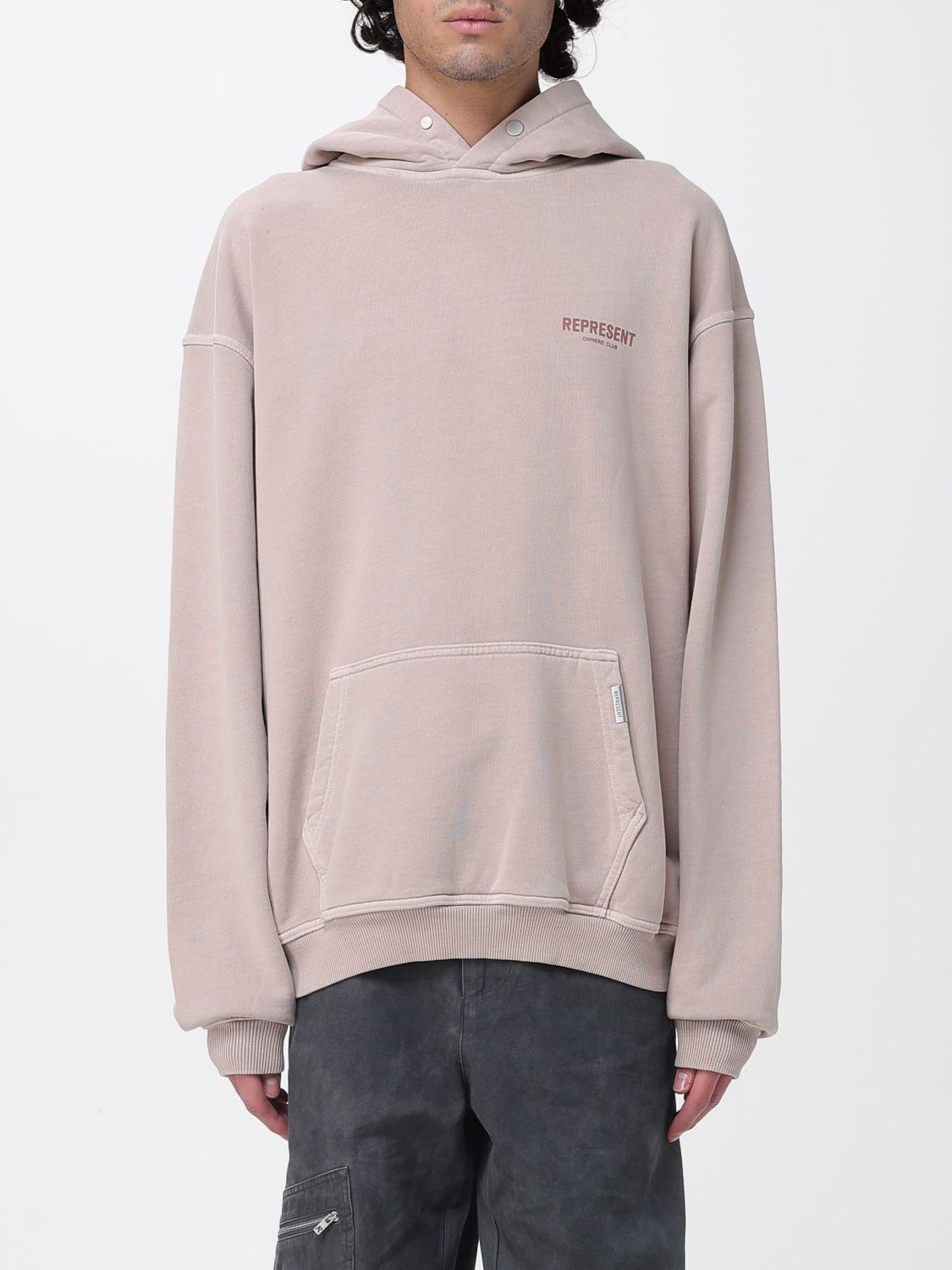 Sweatshirt Men color Beige