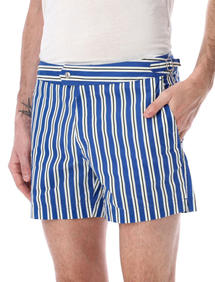Tom Ford - stripe swim shorts adjustable waistband