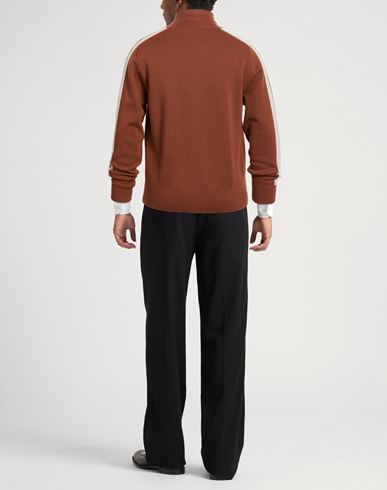 Man Cardigan Rust Size L Merino Wool