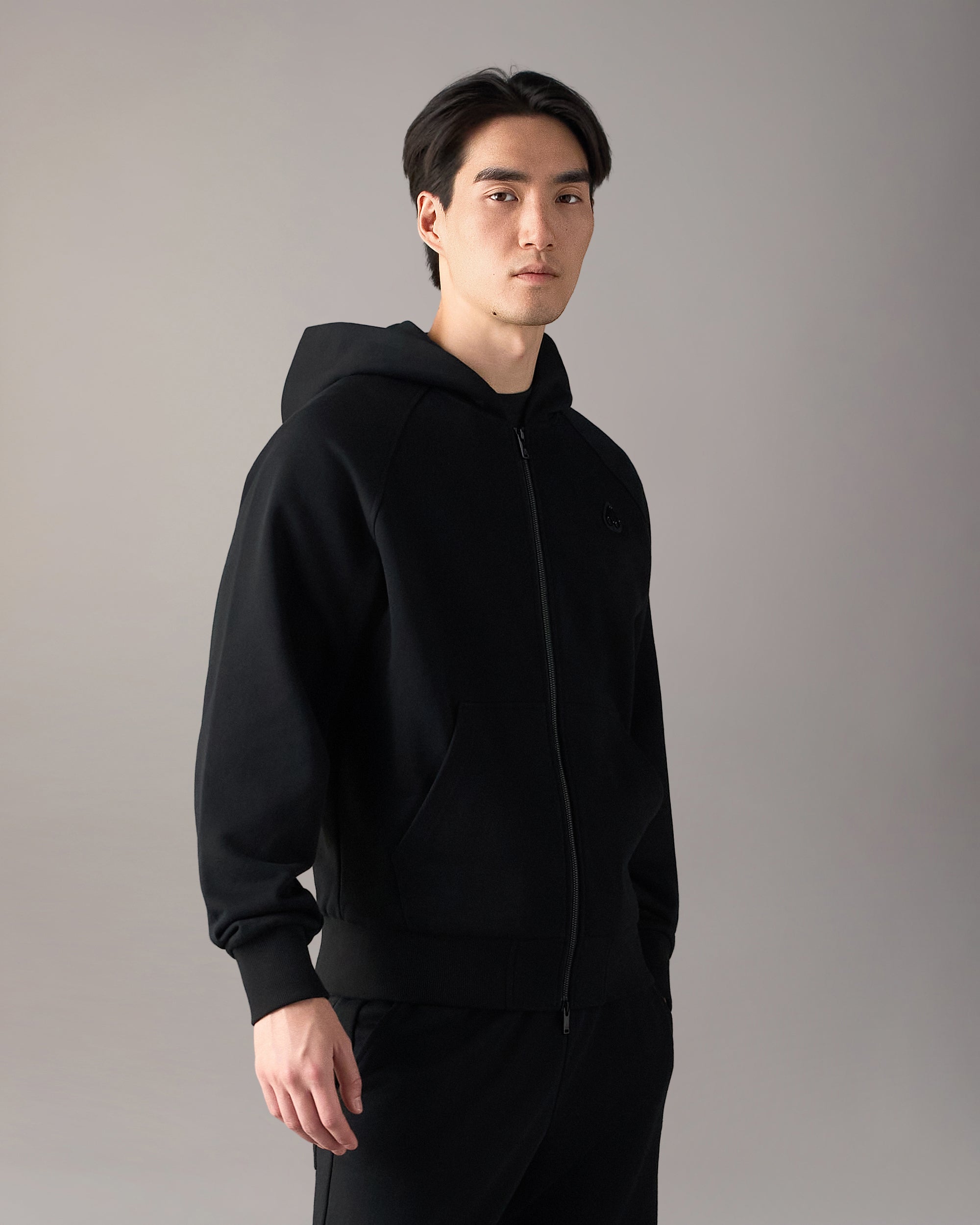 Moose Knuckles - Men's Yul Zip-up Hoodie - Color: Black