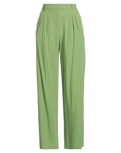 Woman Pants Light green Size M Viscose, Cotton, Linen