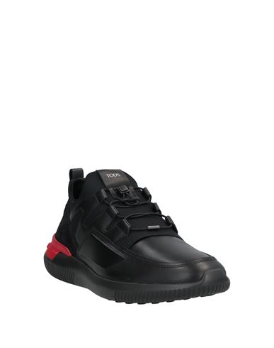 Tod's No_code Man Sneakers Black Size 11 Leather, Textile fibers