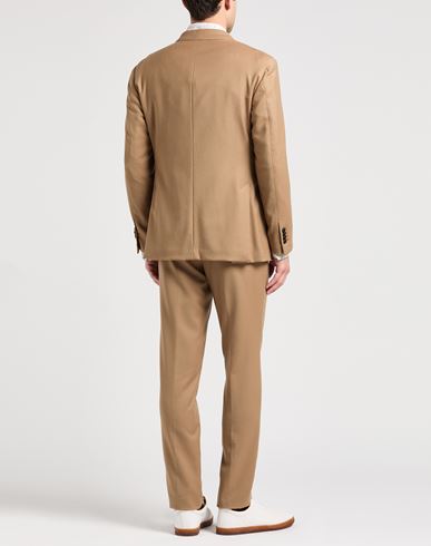 Man Suit Camel Size 36 Virgin Wool, Elastane