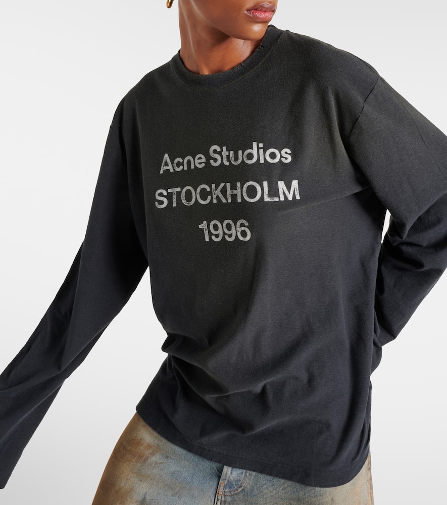 Acne Studios Logo cotton-blend top