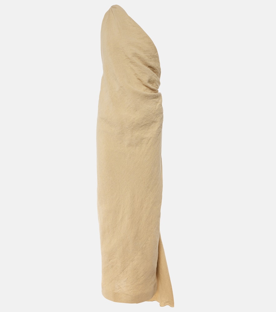 Riya one-shoulder linen maxi dress