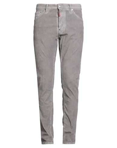 Man Pants Taupe Size 34 Cotton, Elastane, Calfskin
