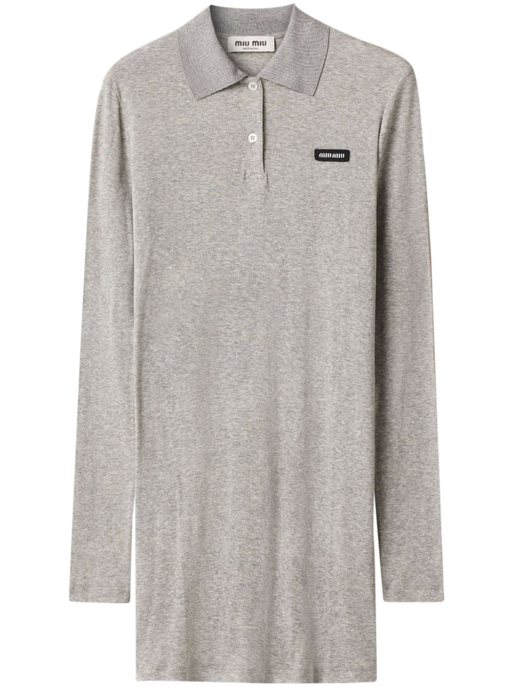Ribbed-knit mini dress - Grey