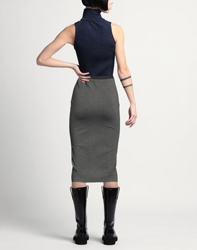 Woman Midi skirt Grey Size 8 Viscose, Polyamide, Elastane