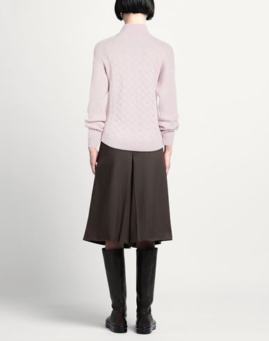 Woman Turtleneck Light pink Size M Merino Wool